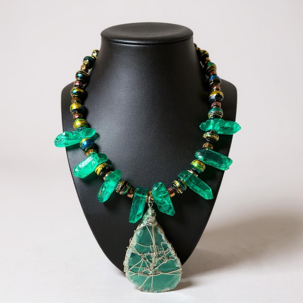 Agate & Quartz Statement Necklace