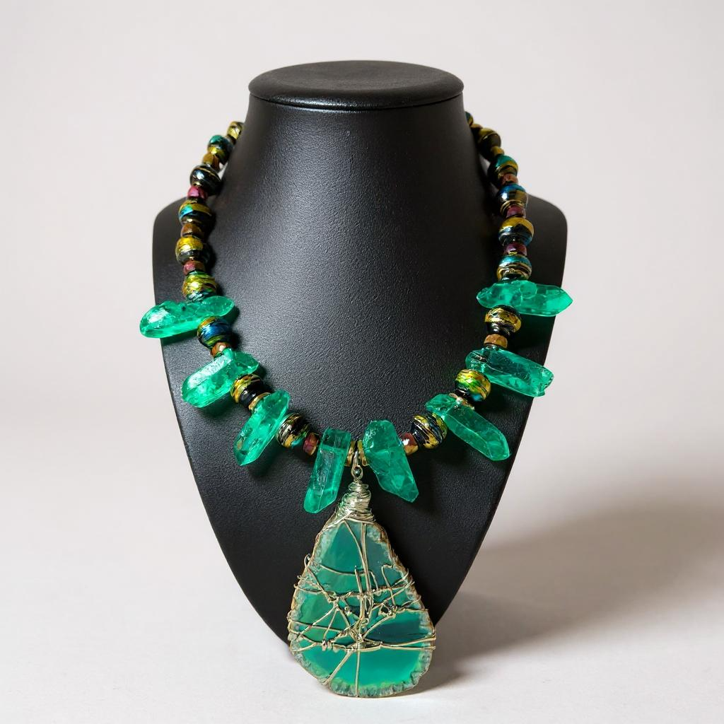 Agate & Quartz Statement Necklace