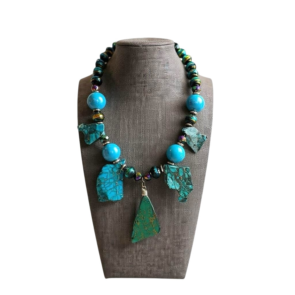 Jasper statement necklace