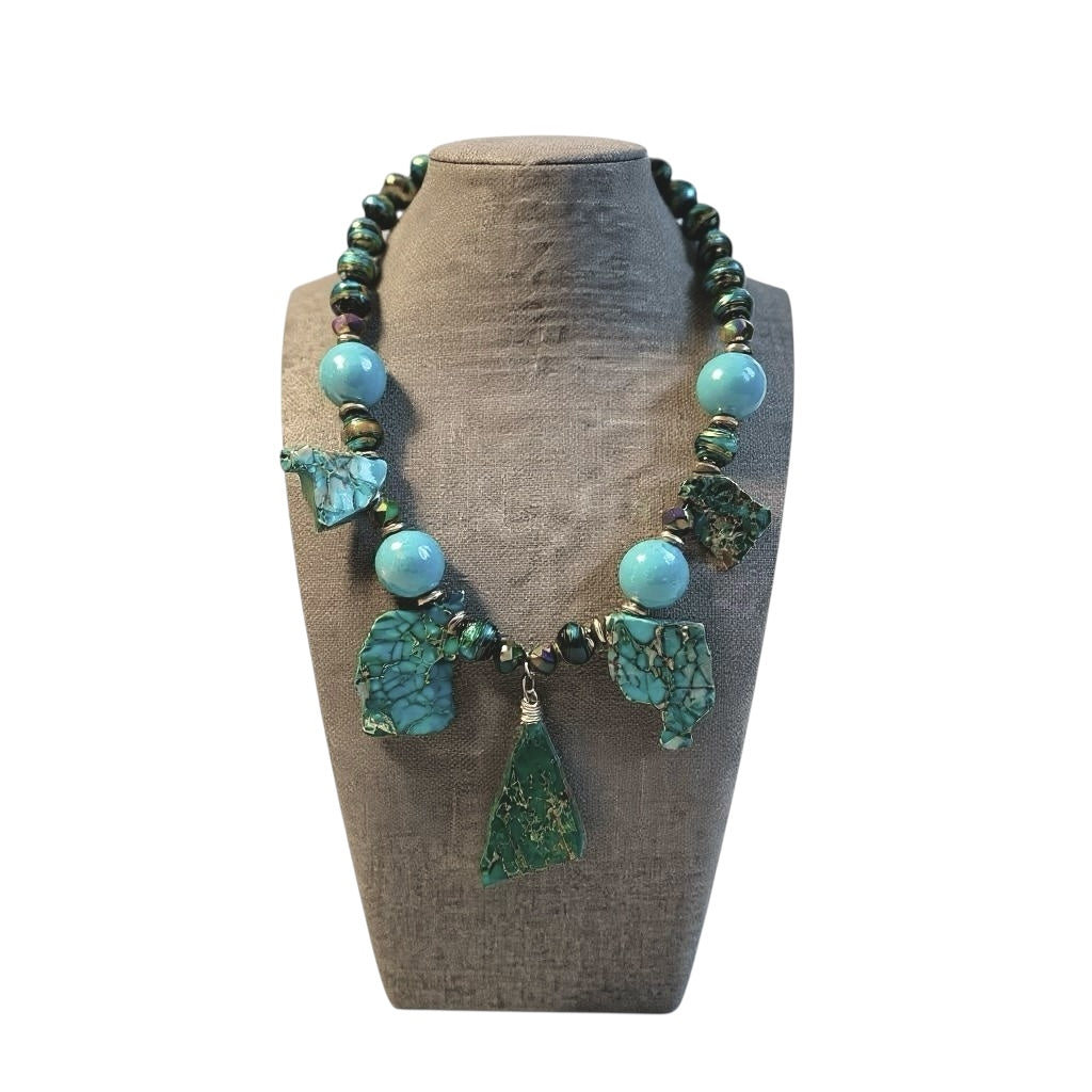 Jasper statement necklace