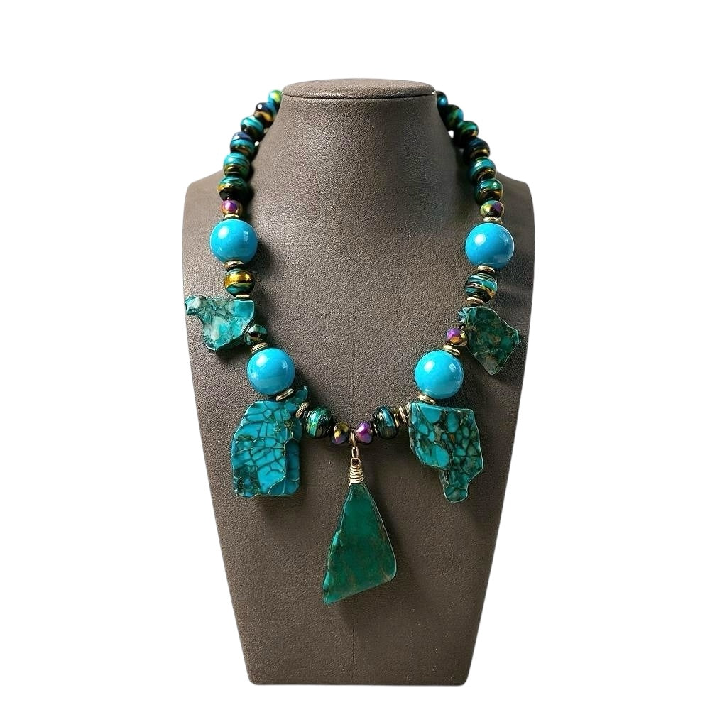 Jasper statement necklace