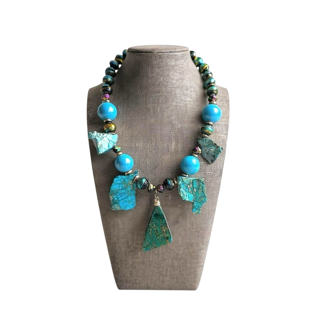 Jasper statement necklace