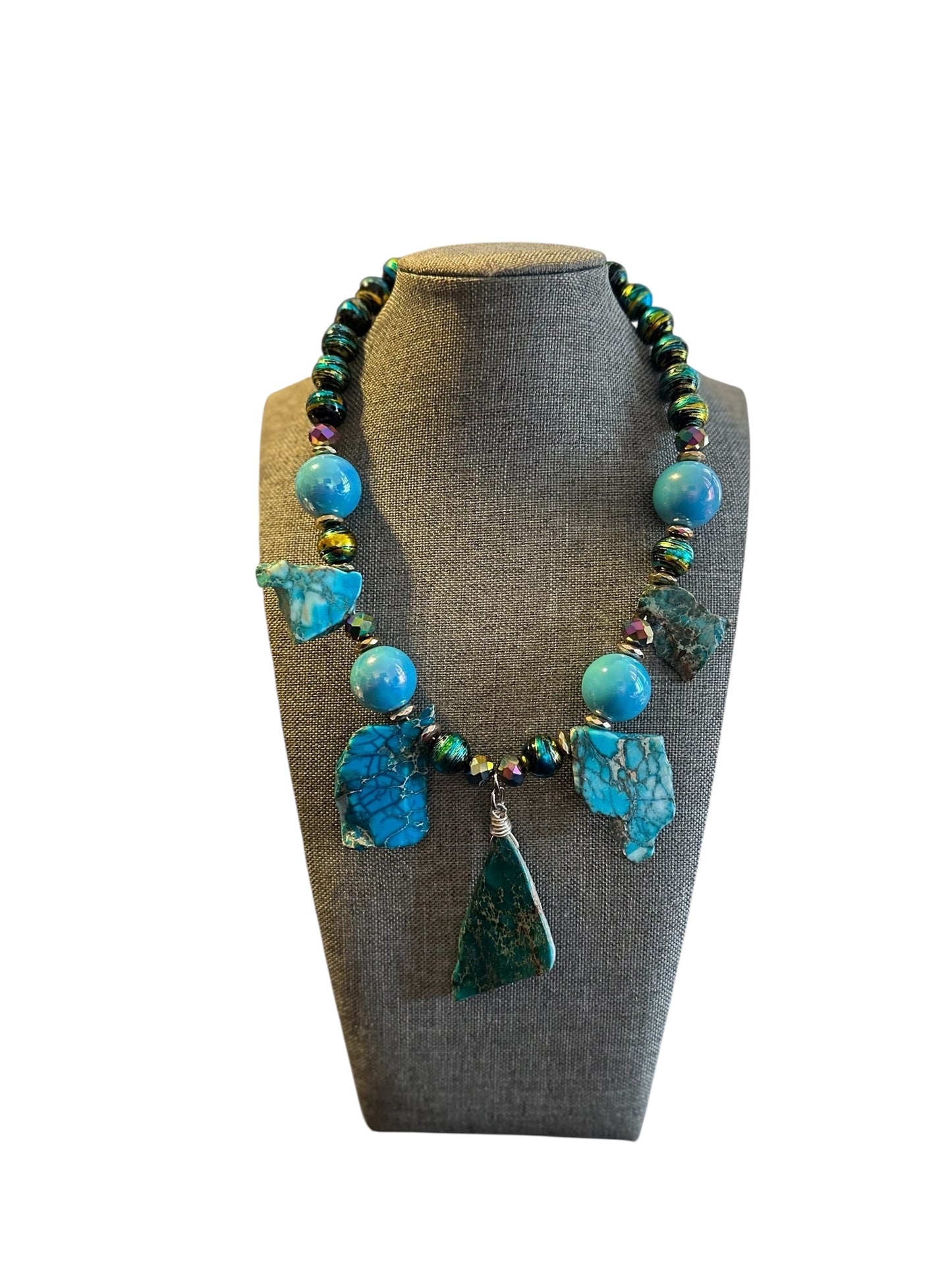 Jasper statement necklace
