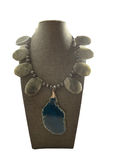 Gray Statement Necklace