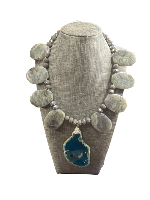Gray Statement Necklace