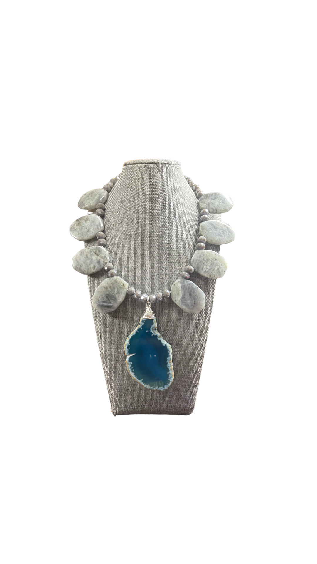 Gray Statement Necklace