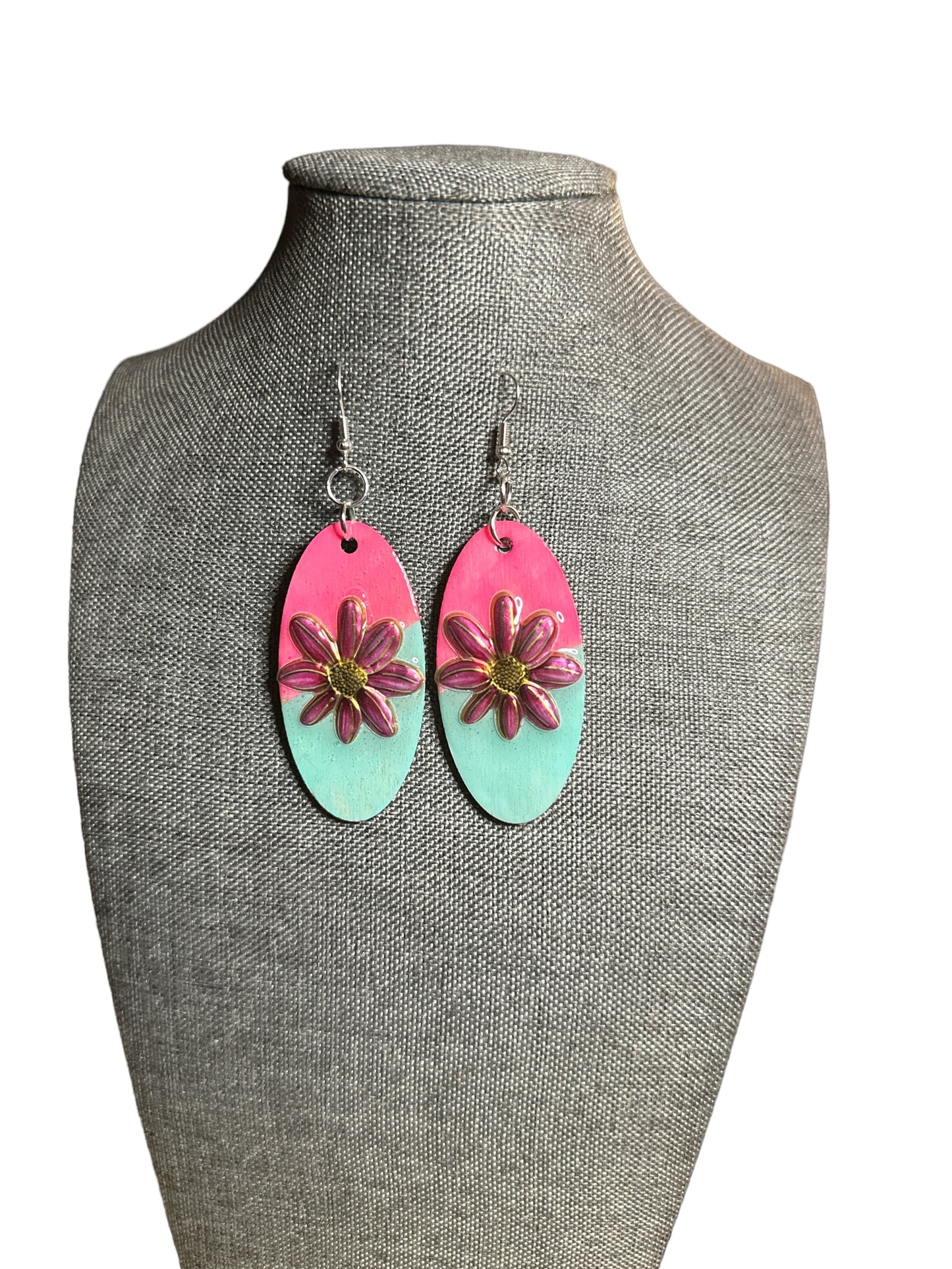 Colorblock Handpainted Earrings