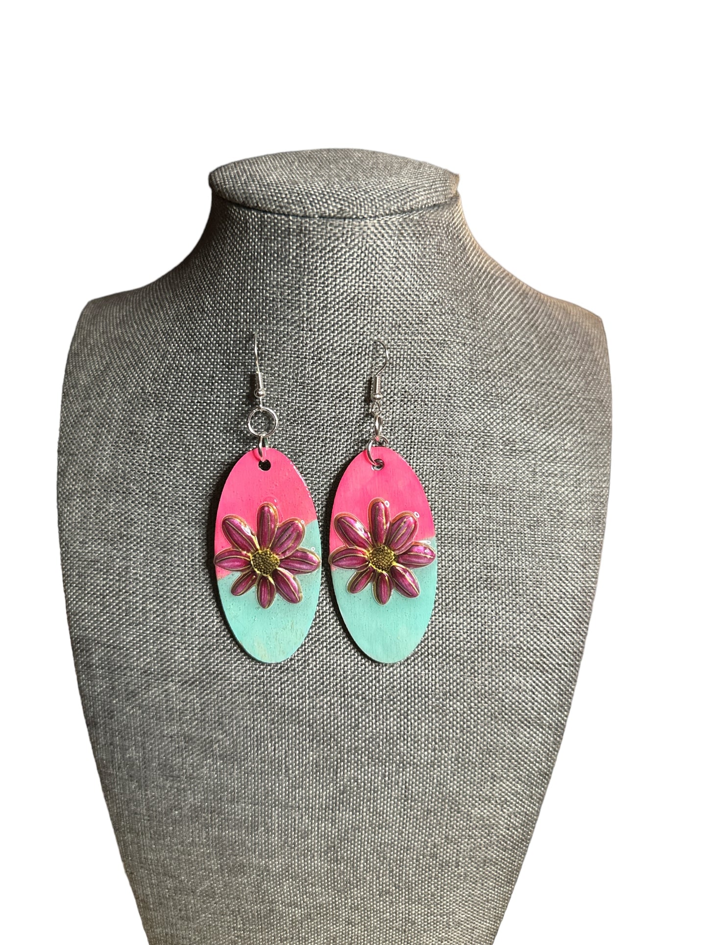 Colorblock Handpainted Earrings