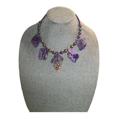 Purple Jasper Statement Necklace