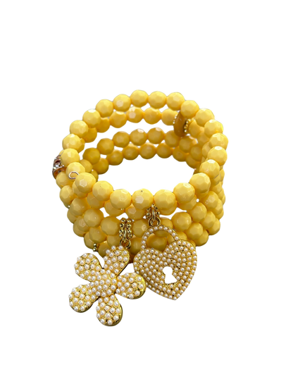 Yellow Spring Fling Memory Bracelet