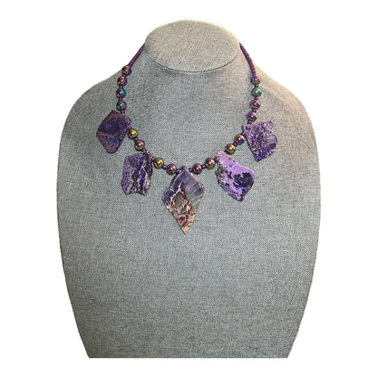 Purple Jasper Statement Necklace