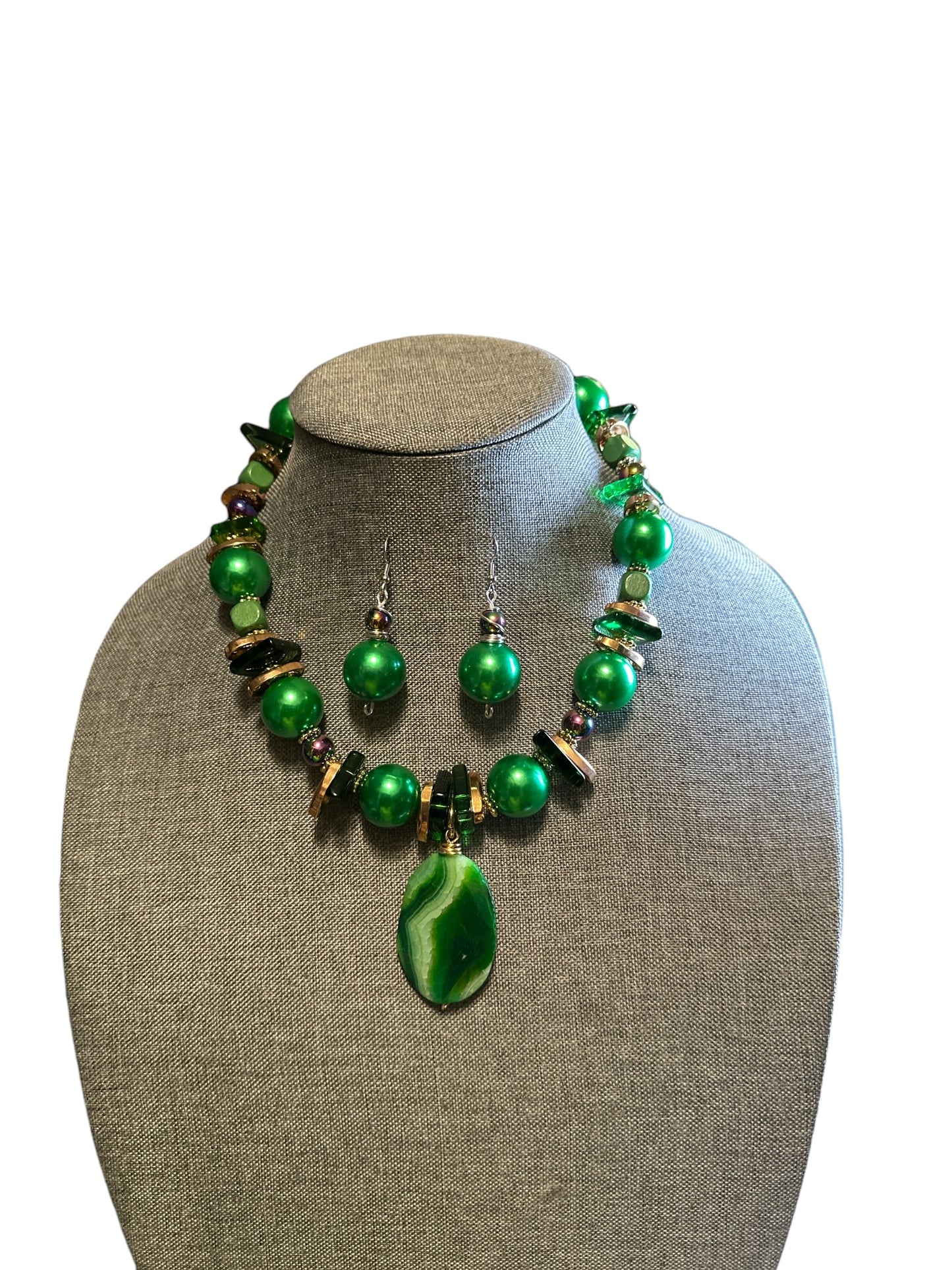 Green Beaded Necklace