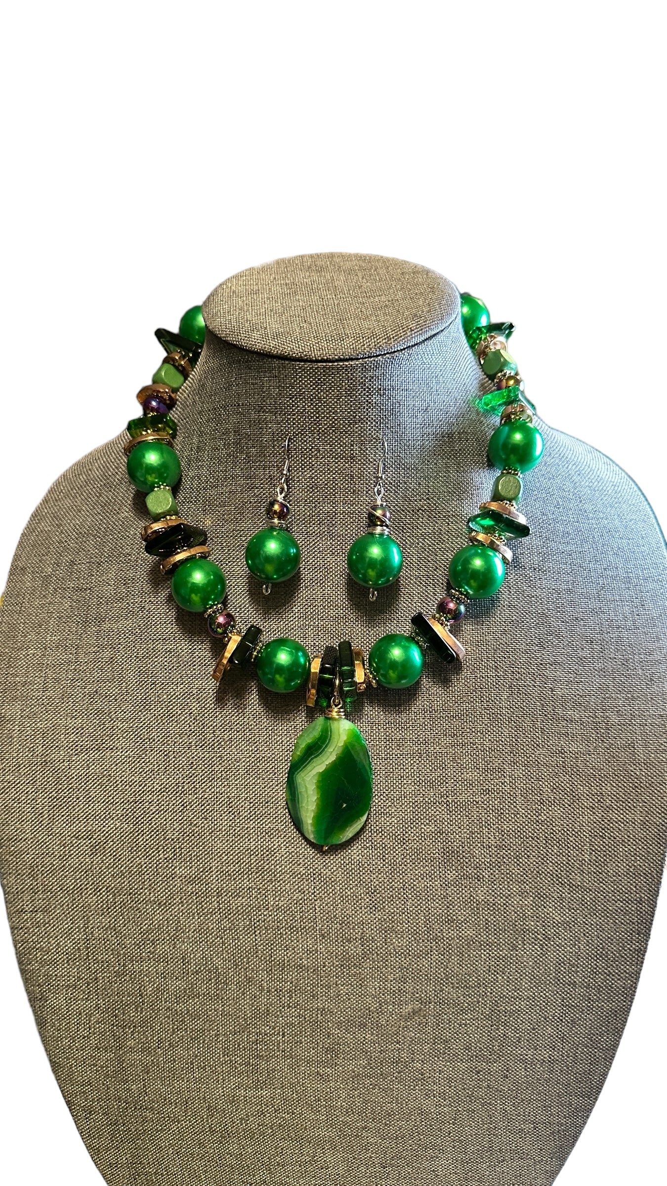 Green Beaded Necklace