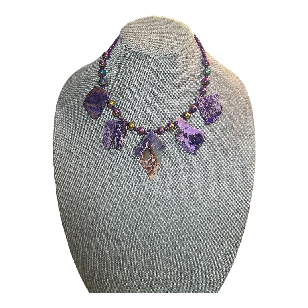 Purple Jasper Statement Necklace