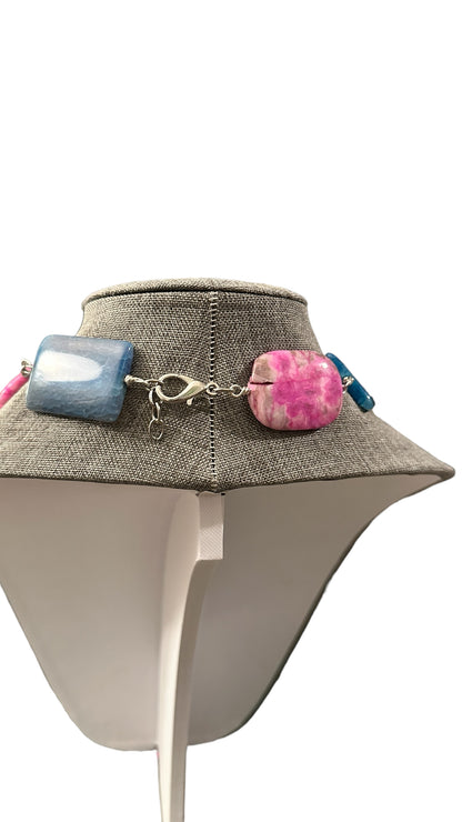 Blue & Pink Statement Necklace