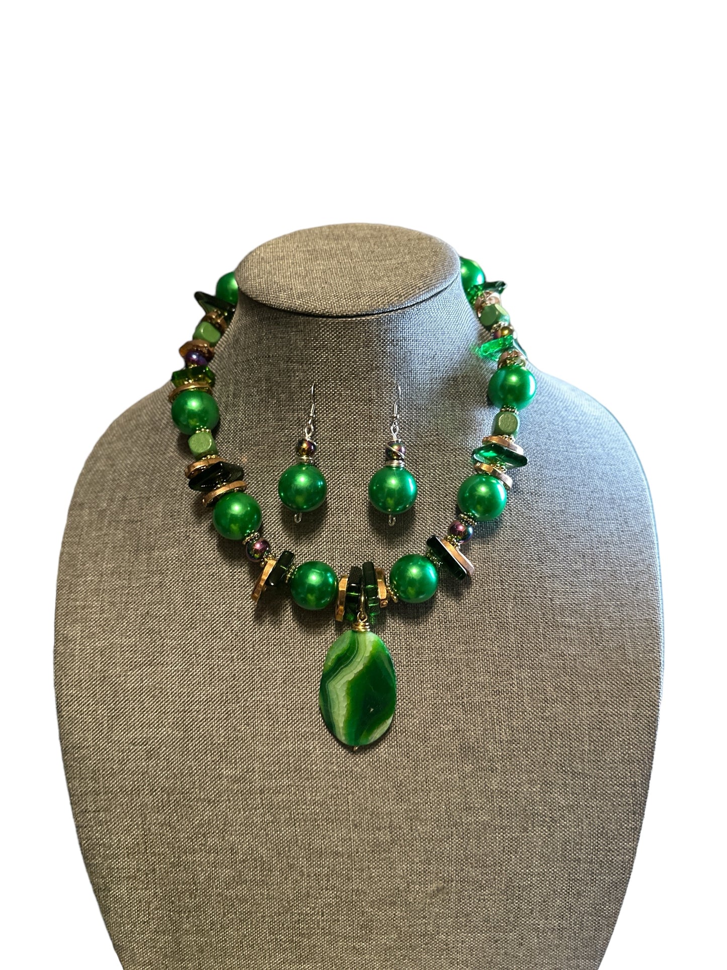 Green Beaded Necklace