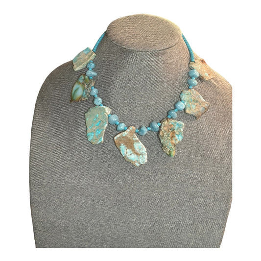 Turquoise Imperial Jasper Statement Necklace