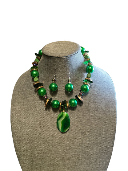 Green Beaded Necklace