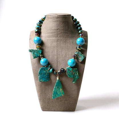 Jasper statement necklace