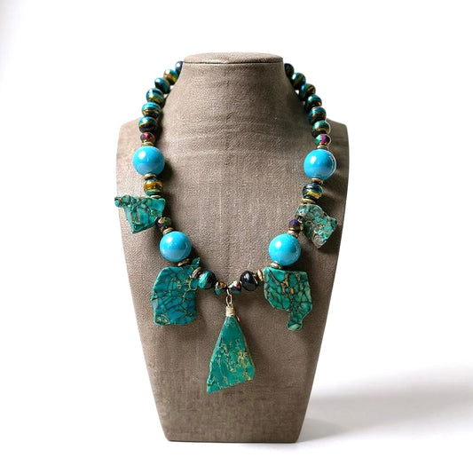 Jasper statement necklace