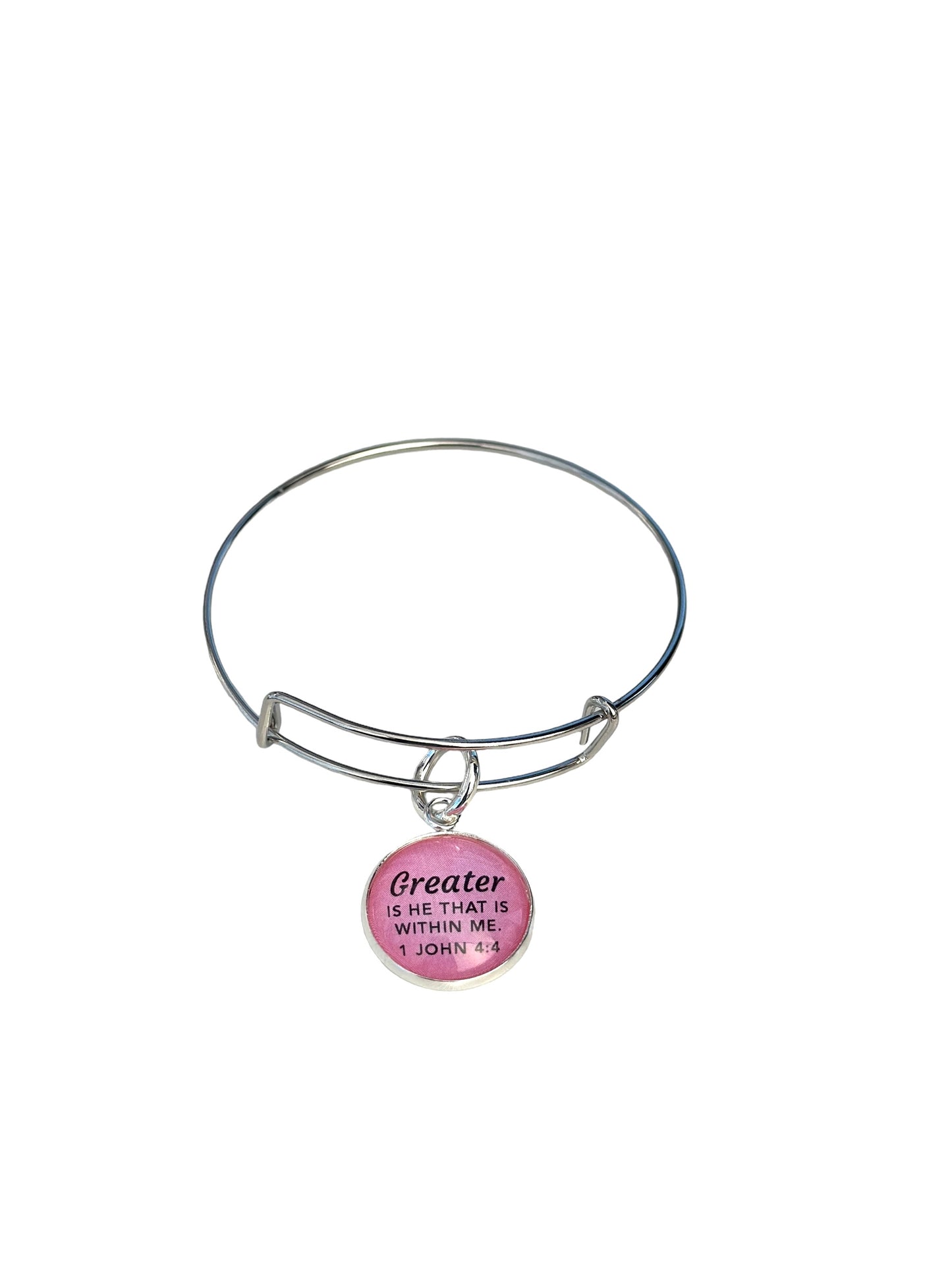 Greater is HE Charm Bangle