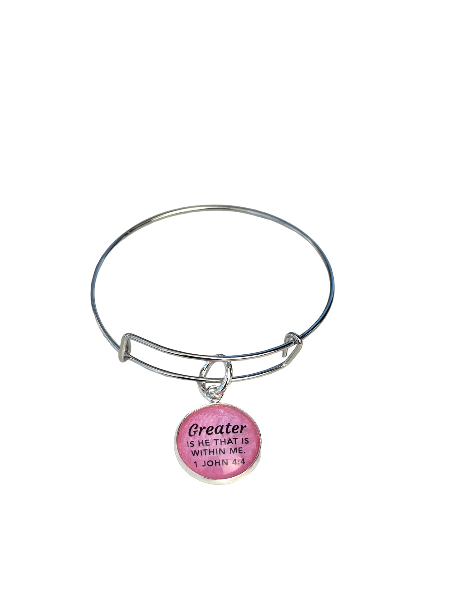 Greater is HE Charm Bangle