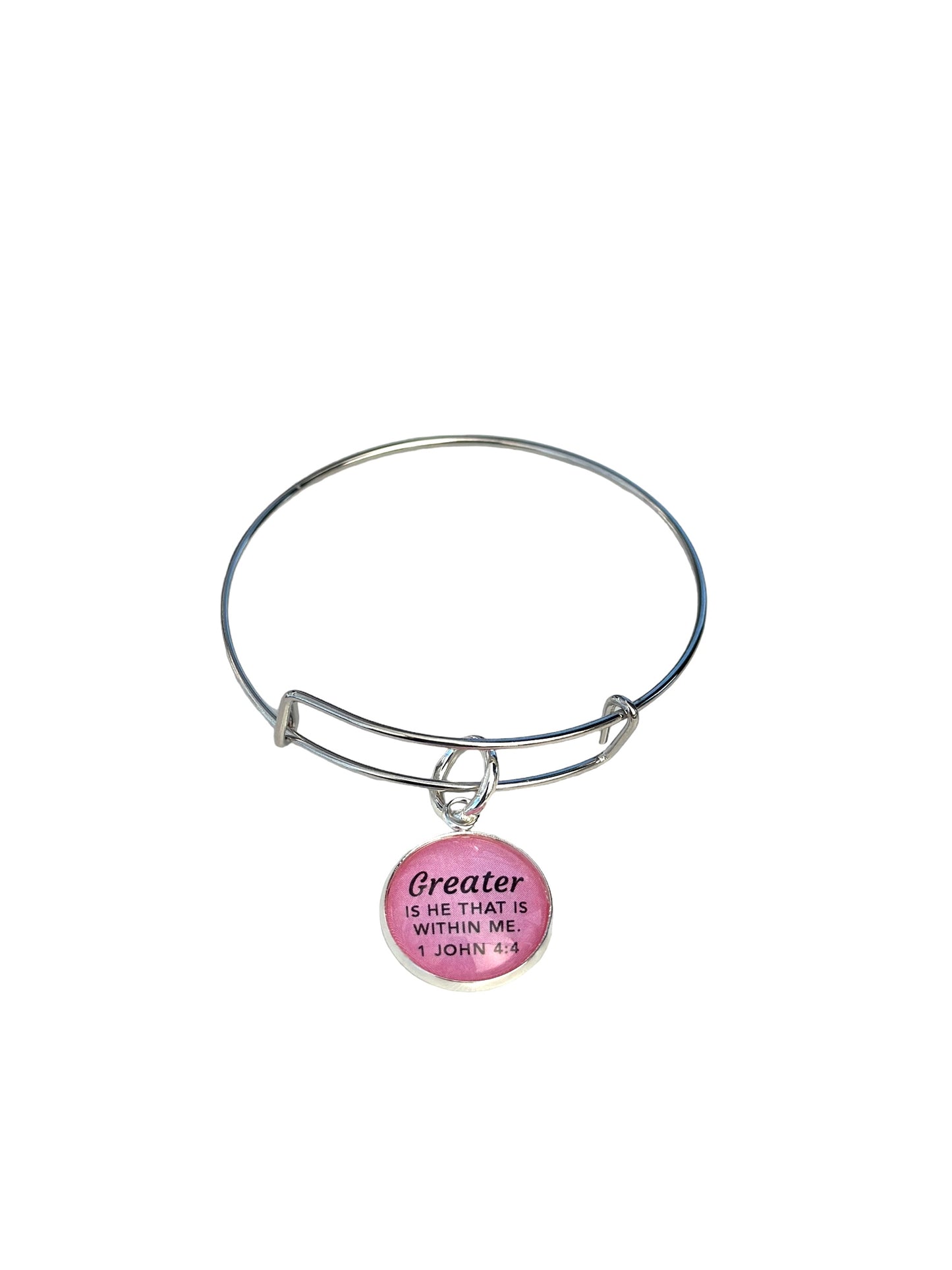 Greater is HE Charm Bangle