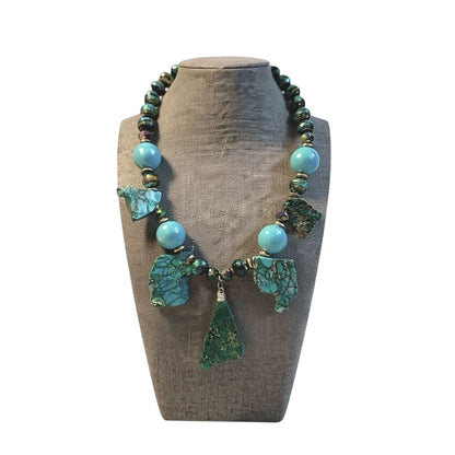 Jasper statement necklace