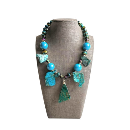 Jasper statement necklace