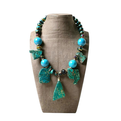 Jasper statement necklace