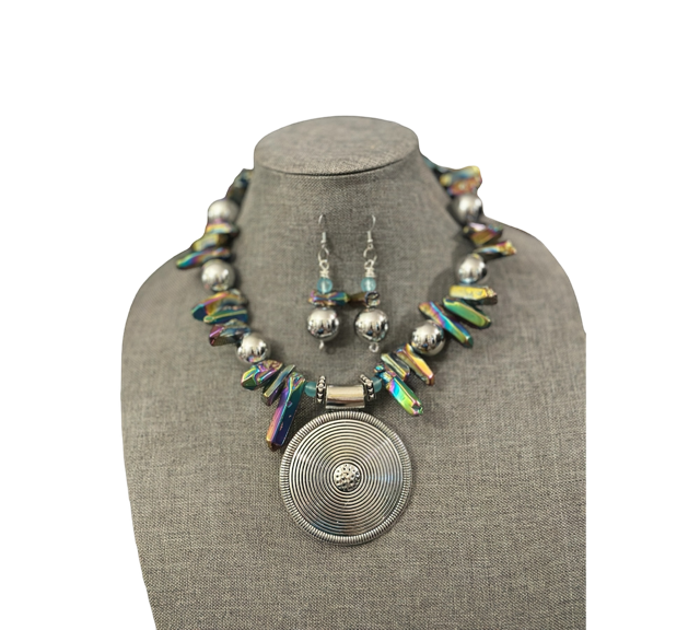 Oil Spill Cyrstal Necklace