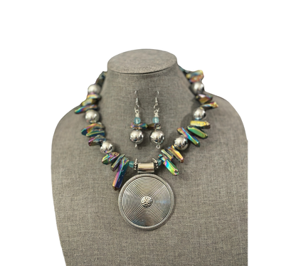 Oil Spill Cyrstal Necklace