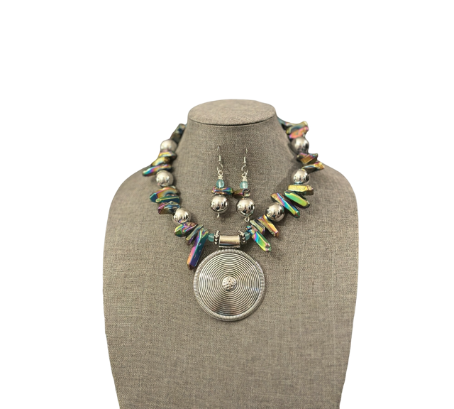 Oil Spill Cyrstal Necklace