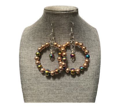 Hematite Hoops Earrings