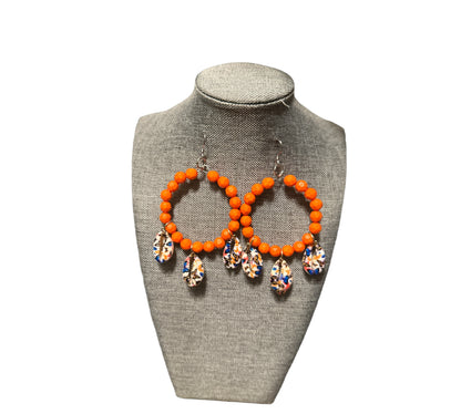 Orange Hoop Earrings