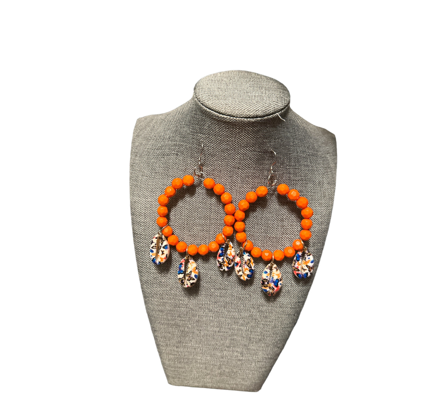 Orange Hoop Earrings