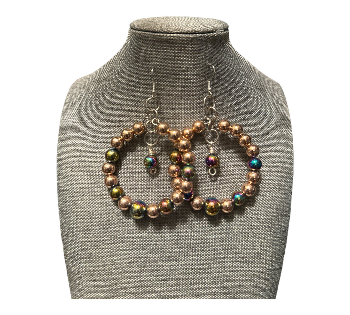 Hematite Hoops Earrings