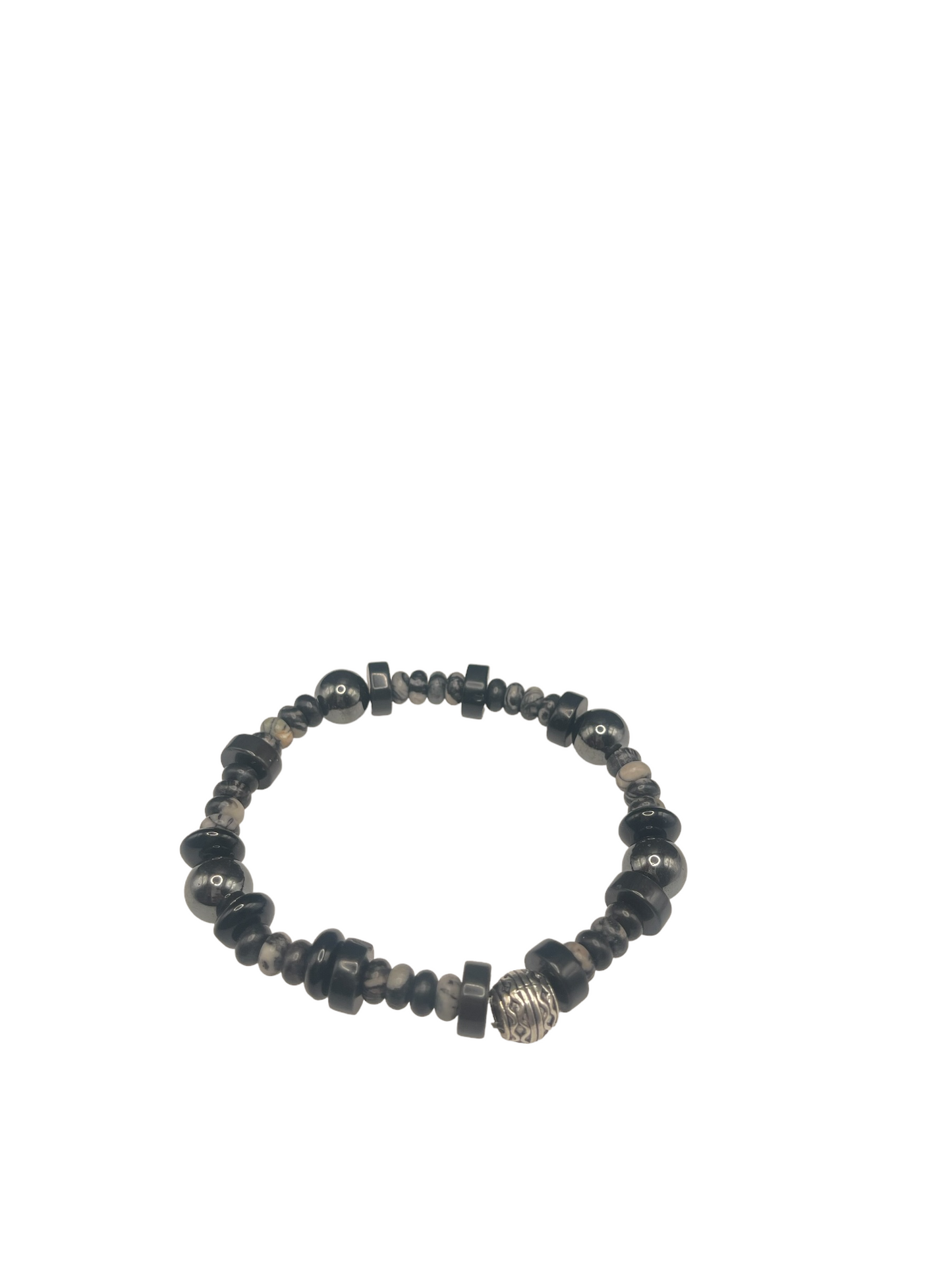 Black Jasper & Hematite Men’s Bracelet